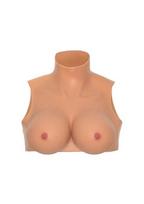 Tikroviškos silikoninės krūtys Hidden Desire Crop Top GCup, smėlio spalvos