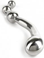 Varpos imitatorius Mr. Steel Multi-Stim Pleasure Wand, sidabrinis