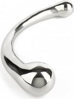 Varpos imitatorius Mr. Steel The Curvy G-spot Double Ended, sidabrinis