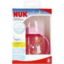 Buteliukas NUK First Choise Night, rožinis, 6-18 mėn, 150 ml