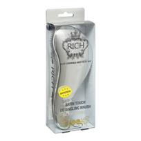 Antistatinis plaukų šepetys, RICH Satin Touch Detangling Brush Silver Sparkle, 90 G