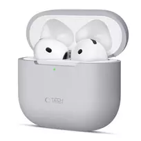 Tech-Protect Silicone dėklas skirtas Apple AirPods 4 – pilkos spalvos