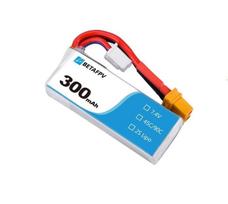 1 gabalas Lipo baterija 7.4V 300mAh 45C 2S HV baterija XT30 18AWG silikoninė viela 2S Whoop