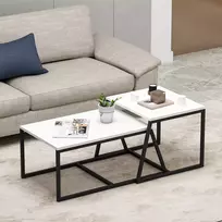 Kavos staliukas, Hanah Home, baltas, 75 x 38 x 50, cm