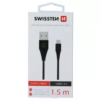 Swissten USB / USB-C 3.1 duomenų kabelis 1,5 m