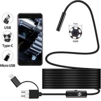 Mini endoskopinė kamera su kietu laidu ir LED apšvietimu