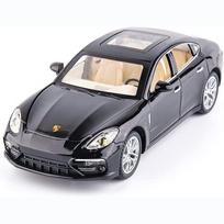 1/24 skalės Palamera modelio automobilio žaislas, cinko lydinio ištraukiamas žaislinis automobilis su garsu ir šviesa vaikams, berniukui, mergaitei 1/24-20.5x9x5.8cm juoda