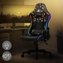 Ecd-germany žaidimų kėdė su rgb apšvietimu ir garsiakalbiais