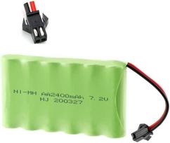1 vnt. 7,2 V 2400 mAh Ni-MH AA akumuliatoriaus paketas su sm-2P 2 kontaktų kištuku, skirtas RC sunkvežimiams