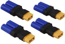 4 vnt. adapterio jungtis nuo moteriškos XT60 iki vyriškos EC5 be kabelio RC LiPo baterijai (nuo moteriškos XT60 iki moteriškos EC5)