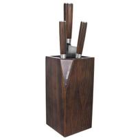 Peilių stovas, medinis, Peilių stovas medinis WOODEN
