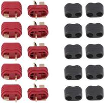 5 poros aukštos kokybės "T-Plug", vyriškos ir moteriškos lyties, su apsauginiu apvalkalu, RC Lipo akumuliatorių jungtys