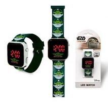 Skaitmeninis LED laikrodis vaikams Star Wars Mandalorian, žalias