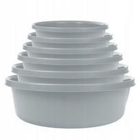 Plastikinis dubuo skalbiniams, pilkas, 9 L