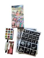 Laikinų tatuiruočių rinkinys Glitter Tattoo Kit, 121 vnt.