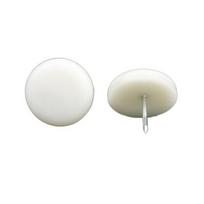 Kamštis kėdės kojoms 75, 16mm, baltas, plastikinis, 10 vnt.