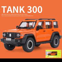 1/24 Scale WEY Tank 300 SUV Diecast automobilių modelio žaislas, traukiama atgal žaislinė transporto priemonė su garsu ir šviesa vaikams, mažiems berniukams, mergaitėms, dovanų kolekcija 1/24- 21x10x9cm oranžinė