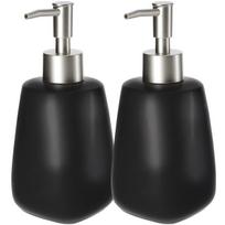 Skystas gelinis muilo dozatorius juodas 2 x 400ml