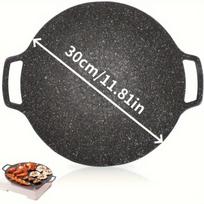Korėjietiška BBQ Keptuvė, 29.97 cm Neprideganti Apvali Grilio Plokštė