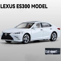 Modelinis automobilis 1/24 mastelio Le-xus ES300 Lieto metalo Kolekcionuojamas žaislinis automobilis su šviesa ir garsu Žaislinė transporto priemonė Durys gali būti atidaromos 1/24-21x7.5x6.5cm juoda