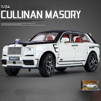 1/24 Scale Cullinan Diecast automobilių modelio žaislas, atgal patraukiama žaislinė transporto priemonė su garsu ir šviesa vaikams, mažiems berniukams, mergaitėms, dovanų kolekcija 1/24-21.8x8.3x7.5cm balta