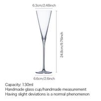 CP8203 CRISON Japoniško stiliaus krištalinis Martini kokteilių taurė Šampano taurė Vestuvių vakarėlio stiklinė puodelio 130ml 130ML