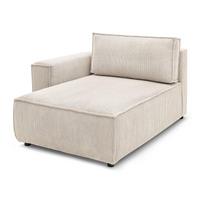 Modulinė sofa kreminės spalvos iš kordinio velveto (su kairiuoju kampu) Nihad modular – Bobochic Paris
