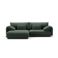 Kampinė sofa tamsiai žalios spalvos (su kairiuoju kampu) Torino – Micadoni Home