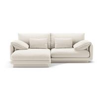 Kampinė sofa baltos spalvos (su kairiuoju kampu) Torino – Micadoni Home
