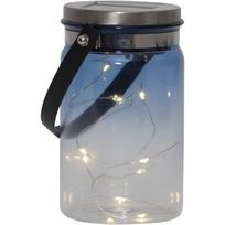 Lauko saulės energija veikiantis žibintas Star Trading Tint Lantern Blue, aukštis 15 cm