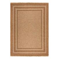 Lauko kilimas natūralios spalvos 200x290 cm Layla Border – Flair Rugs