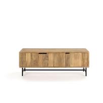 Natūralios spalvos iš mango masyvo TV spintelė 145x50x40 cm Mundra – MOME