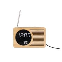 Bambukinis žadintuvas su radijo imtuvu Karlsson Retro