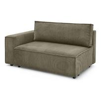 Modulinė sofa šviesiai žalios spalvos iš kordinio velveto (su kairiuoju kampu) Nihad modular – Bobochic Paris