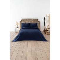 Lovatiesė tamsiai mėlynos spalvos 200x220 cm Waffle – Mijolnir
