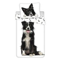 Iš medvilnės viengulė vaikiška patalynė 140x200 cm Border Collie – Jerry Fabrics