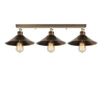 Bronzinės spalvos lubinis šviestuvas ø 24 cm su metaliniu gaubtu Berceste – Opviq lights