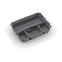Iš plastiko daiktadėžės pertvara pilkos spalvos 35,5x26,5x8,5 cm K Latch Box – KIS