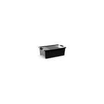 Juodos spalvos iš plastiko daiktadėžė su dangčiu 55x35x19 cm Bi-Box M – KIS