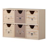 Iš medžio vaikiškas organizatorius natūralios spalvos 27x8x18 cm Calle – Bloomingville Mini