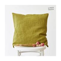 Iš lino dekoratyvinis pagalvės užvalkalas 45x45 cm Moss Green – Linen Tales