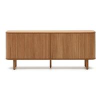 Natūralios spalvos šoninė spintelė iš uosio su stumdomomis durimis 180x75,5x40 cm Mailen – Kave Home