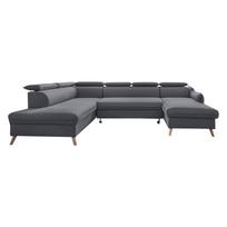 Sulankstoma kampinė sofa tamsiai pilkos spalvos (su kairiuoju kampu) Sweet Harmony – Miuform