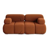 Oranžinės spalvos iš velveto sofa 190 cm Lokua – Makamii
