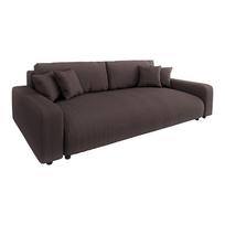Rudos spalvos iš kordinio velveto sulankstoma/su sandėliavimo vieta sofa 234 cm Sara – Ropez
