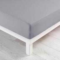 Paklodė iš jersey audinio šviesiai pilkos spalvos su guma 90x190 cm Jersy – douceur d'intérieur