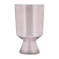 Iš stiklo vaza šviesiai rožinės spalvos (aukštis 24 cm) Drum – Villa Collection