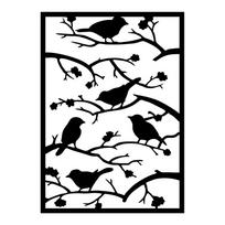 Metalinė sienų dekoracija 47x66 cm Branch & Birds - Wallity