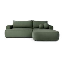 Iš boucle sulankstoma kampinė sofa žalios spalvos (su dešiniuoju kampu) Quinoa – Bonami Selection