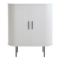 Spintelė baltos spalvos su stumdomomis durimis 100x118x40 cm Nola – Unique Furniture